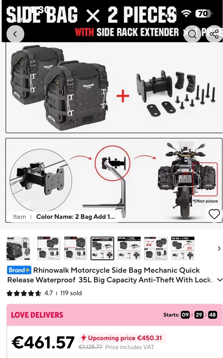 Soft panniers rhinowalk and boots - Image 3