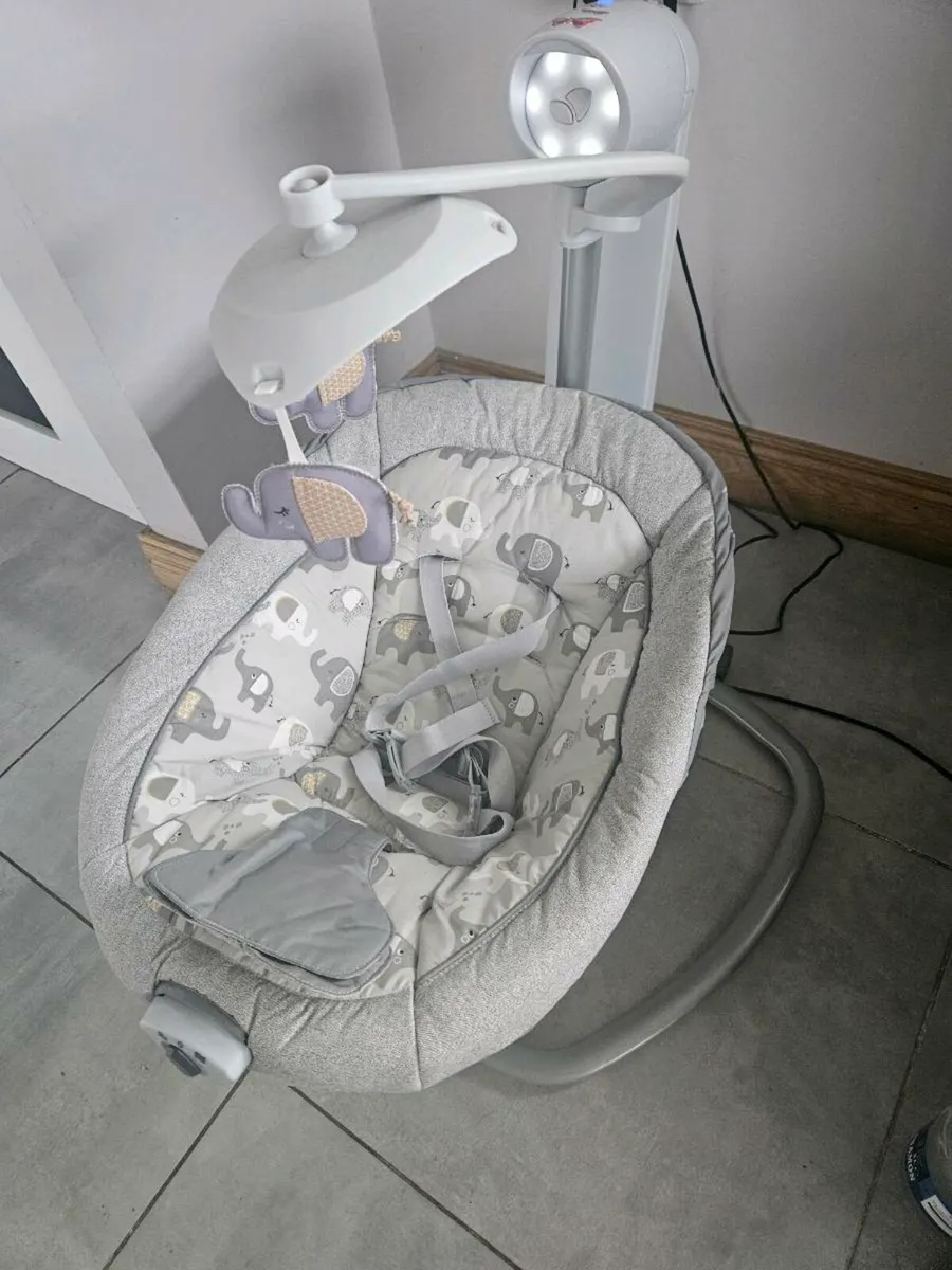 Joie Serina Swivel Baby Swing Elephant Duo - Image 2