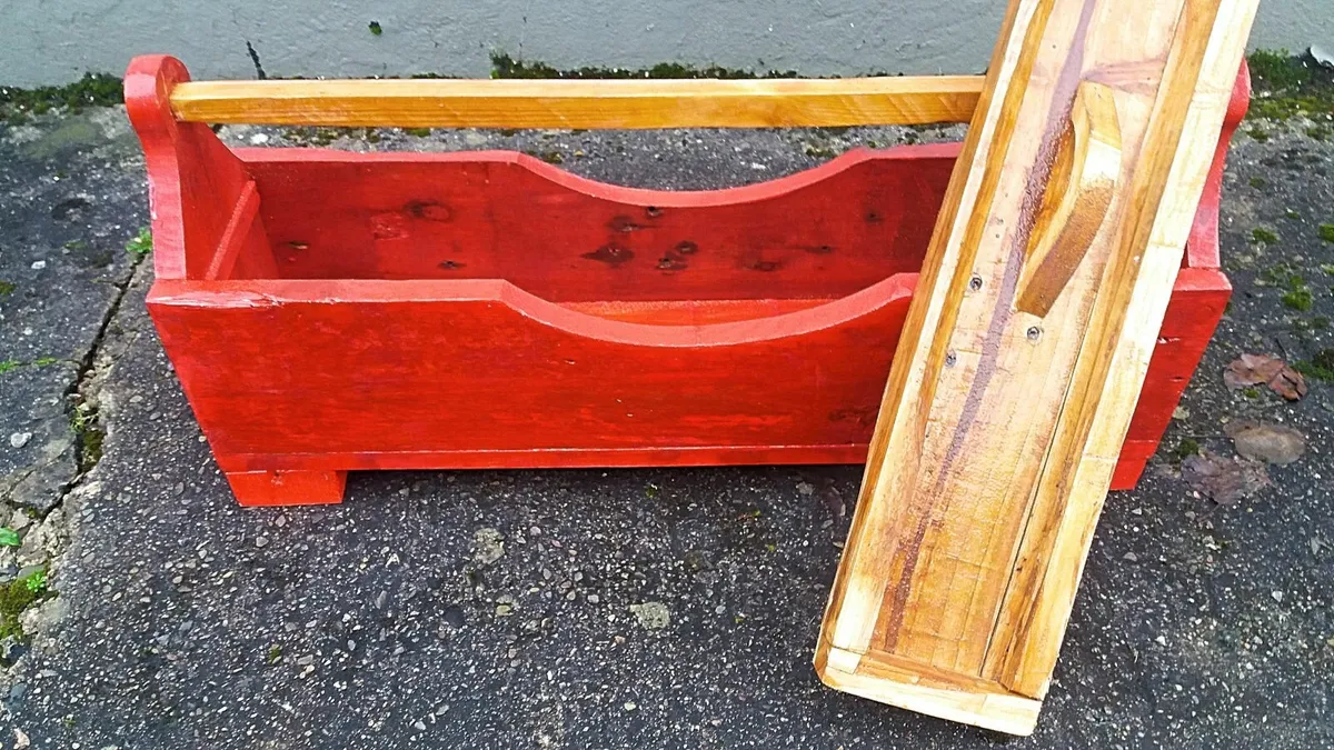 Rustic crafters box / memory box  toolbox - Image 3