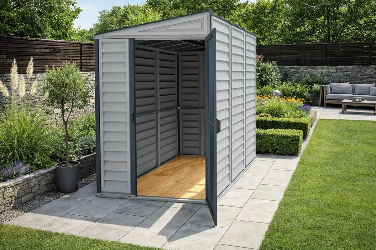 Sidemate 4x8 Vinyl Garden Pent Shed –Free Delivery - Image 2