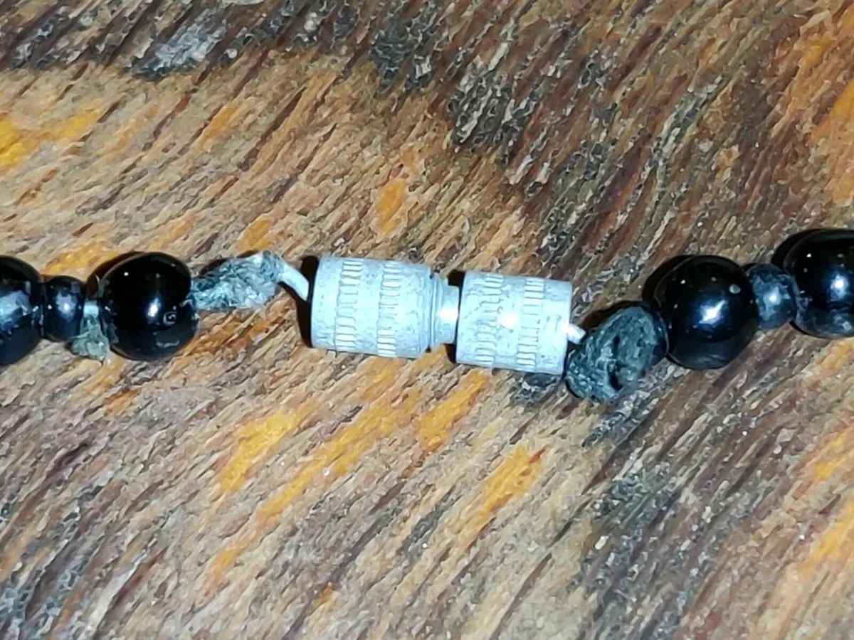 POLISHED BLACK ONYX, 24"Long New Heavy Necklace ! - Image 2