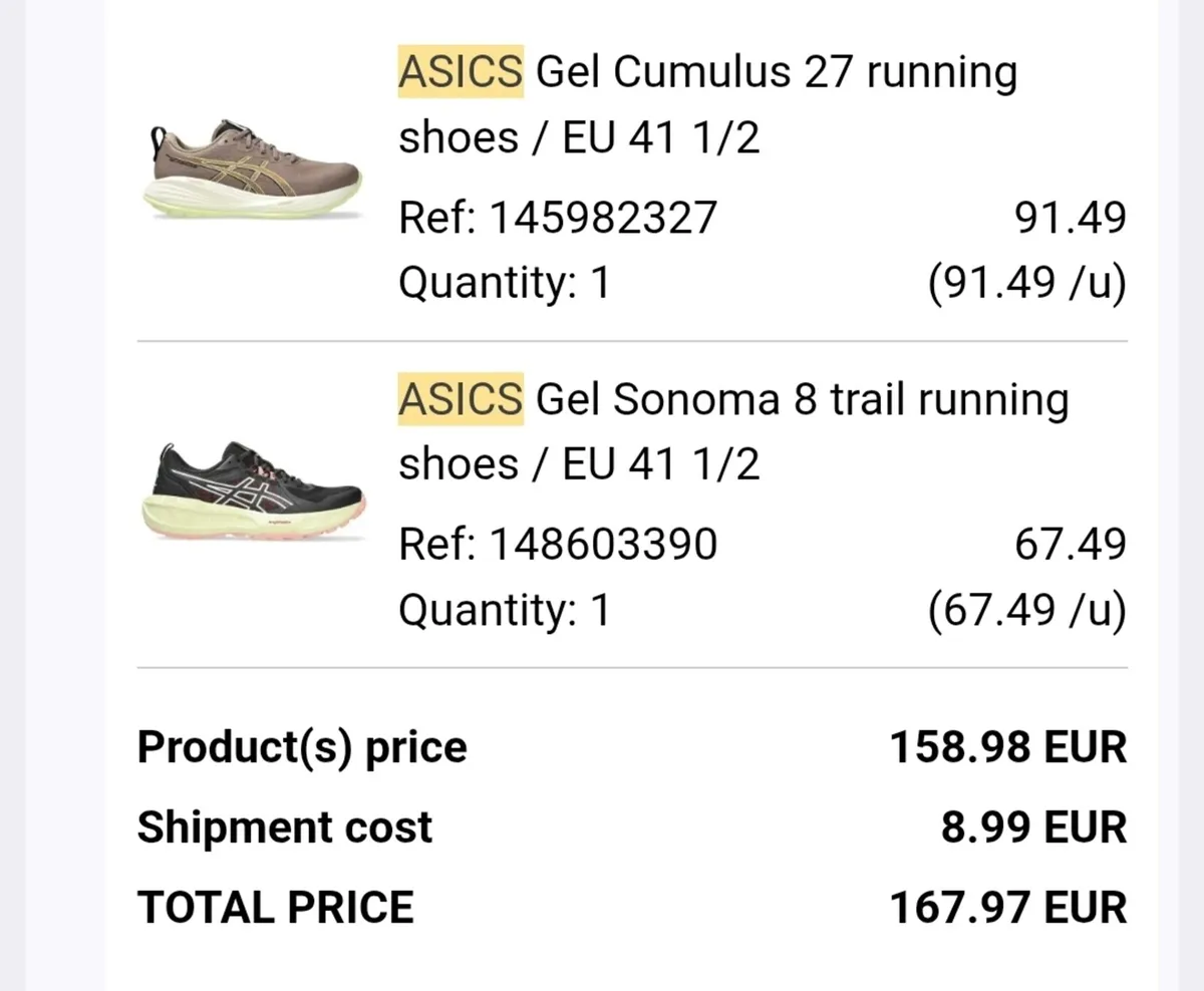 Brand new asics gel cumulus 27 men 41.5 - Image 3
