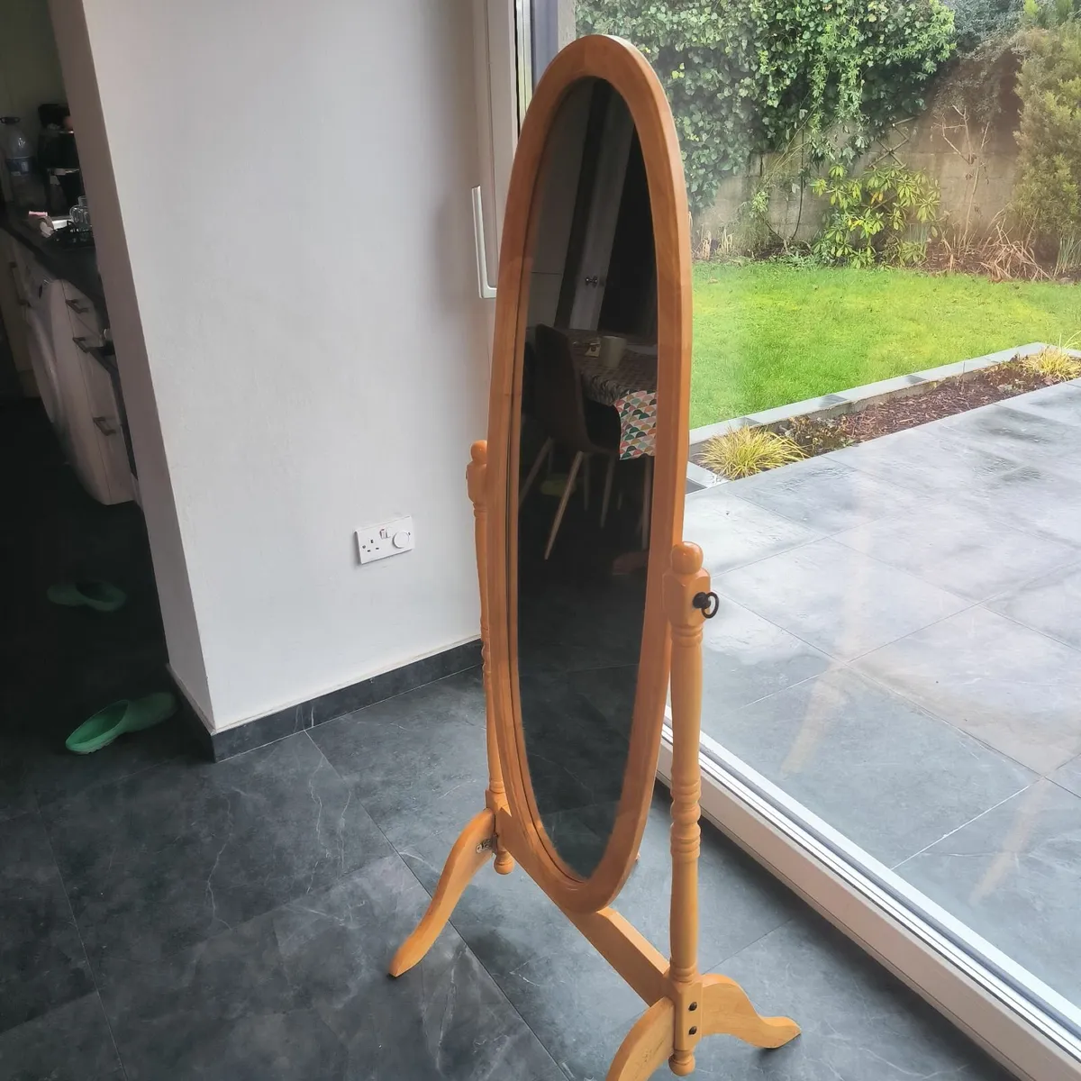 Mirror  (stand previously repaired) - Image 2