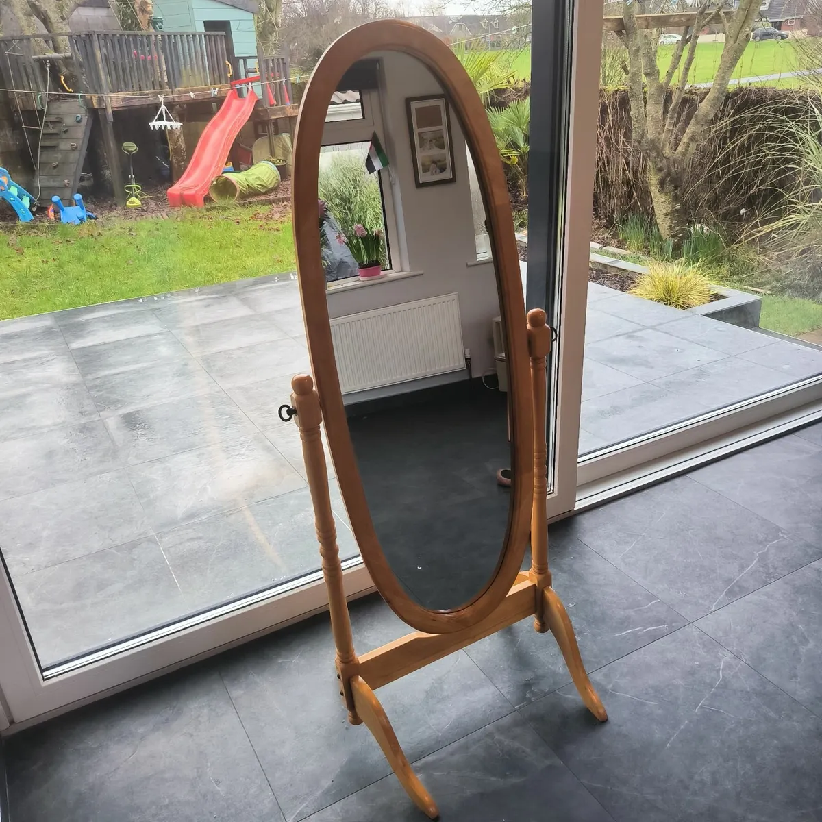 Mirror  (stand previously repaired) - Image 3