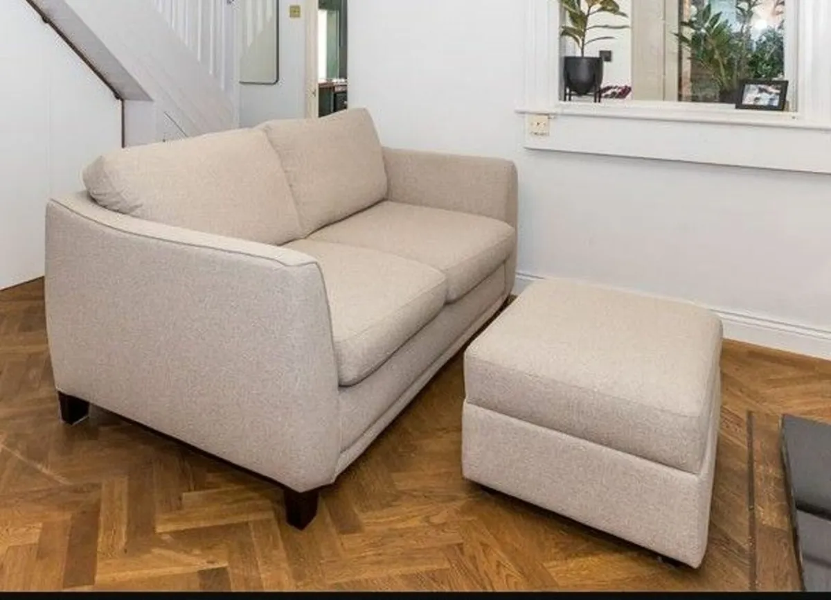 DFS sofa bed and matching storage footstool - Image 2