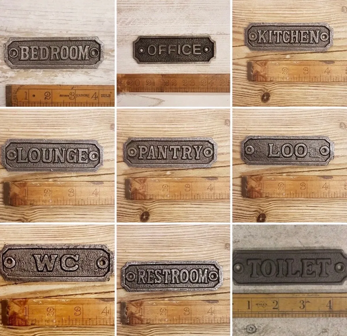 Cast Iron Room Retro Door Sign New - Image 3