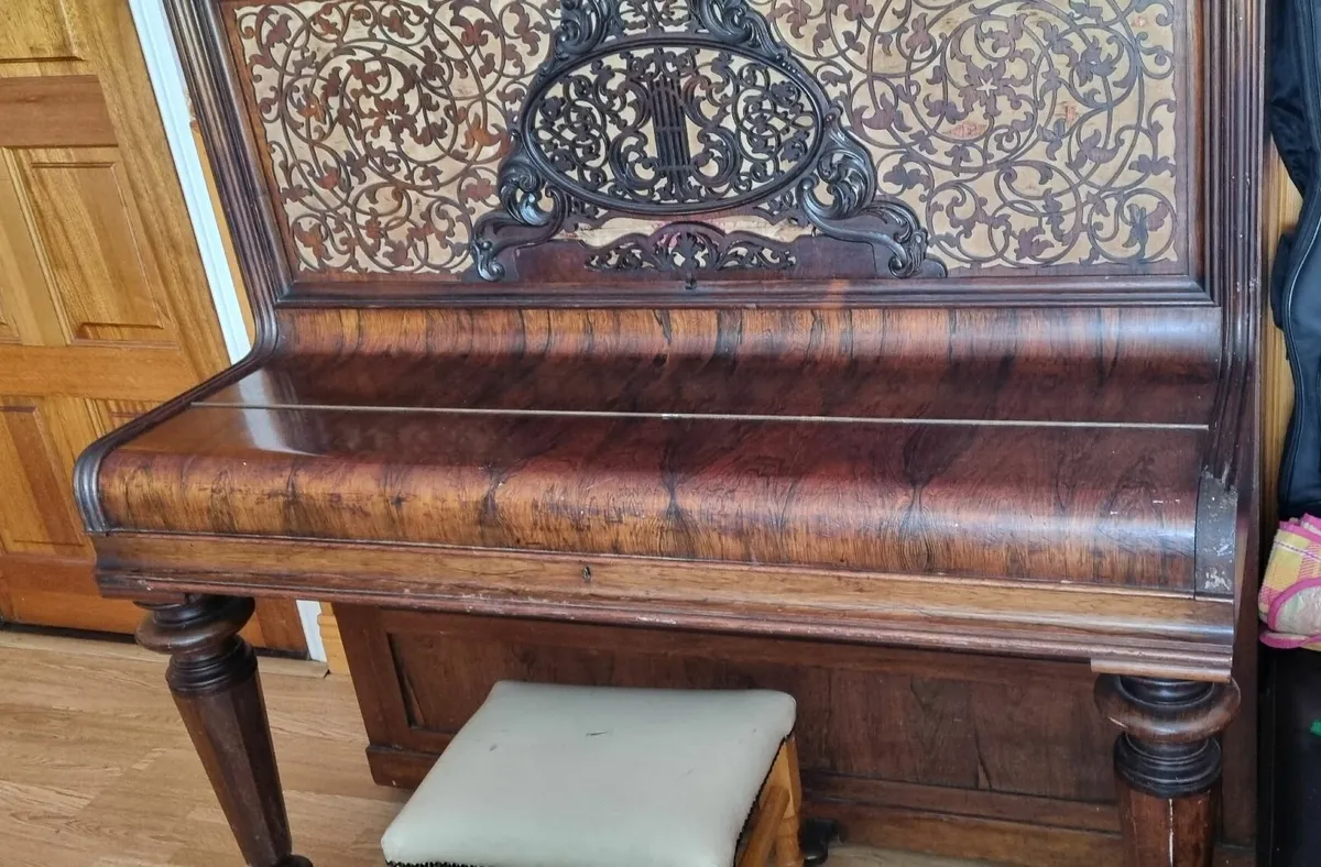 Piano Antique Collard & Collard upright piano Rose - Image 3