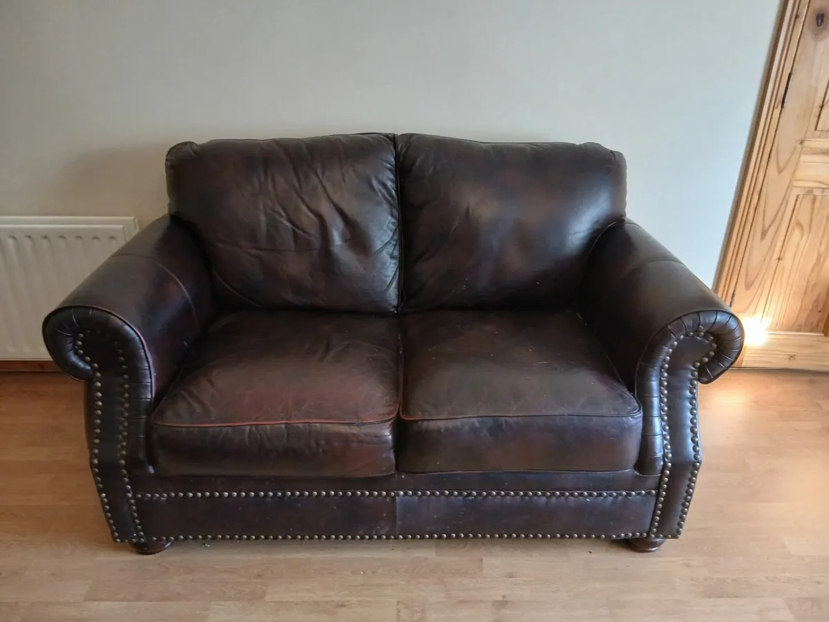 3 piece leather suite - Image 3