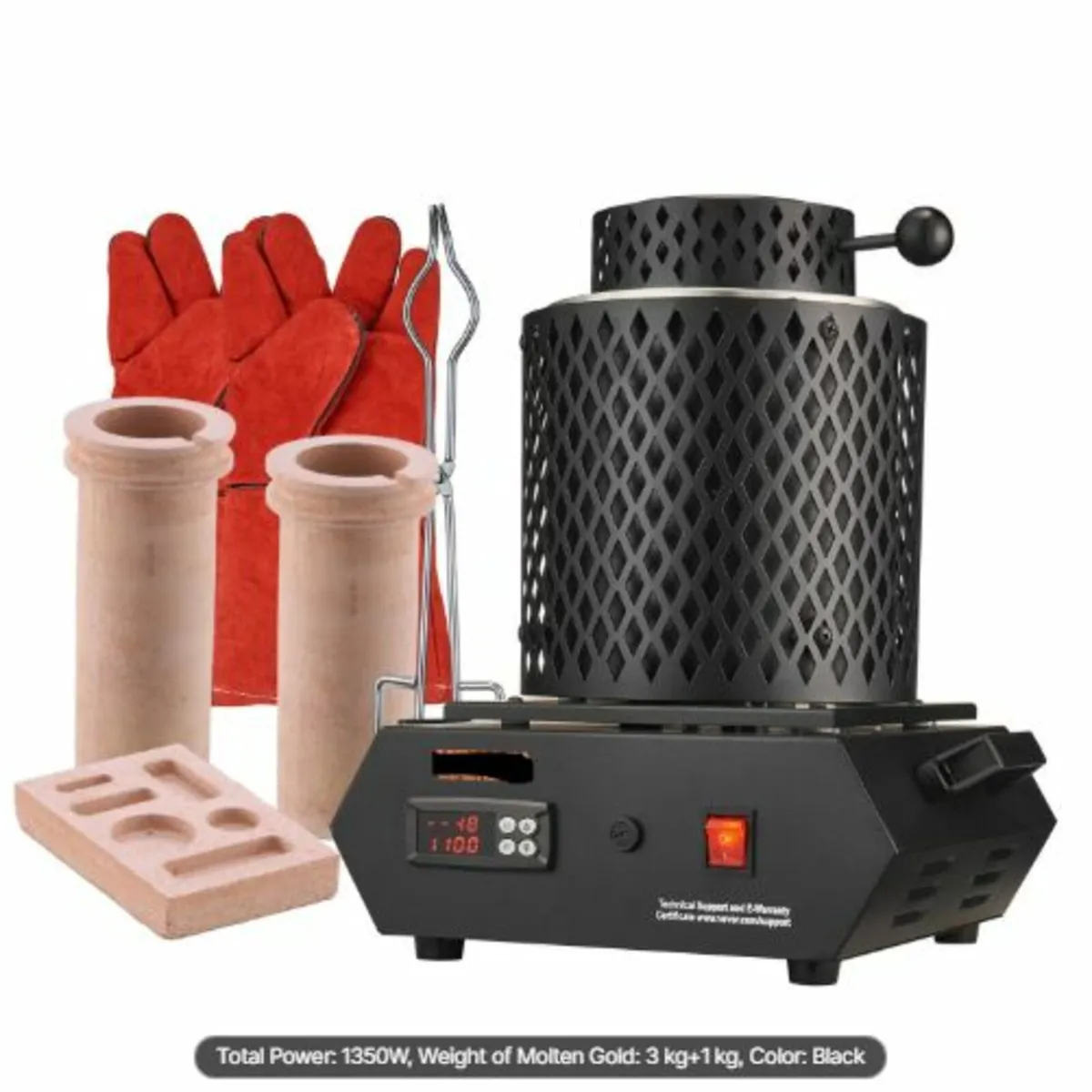 Gold Melting Furnace,1350W, 1150°C Max Temperature - Image 1