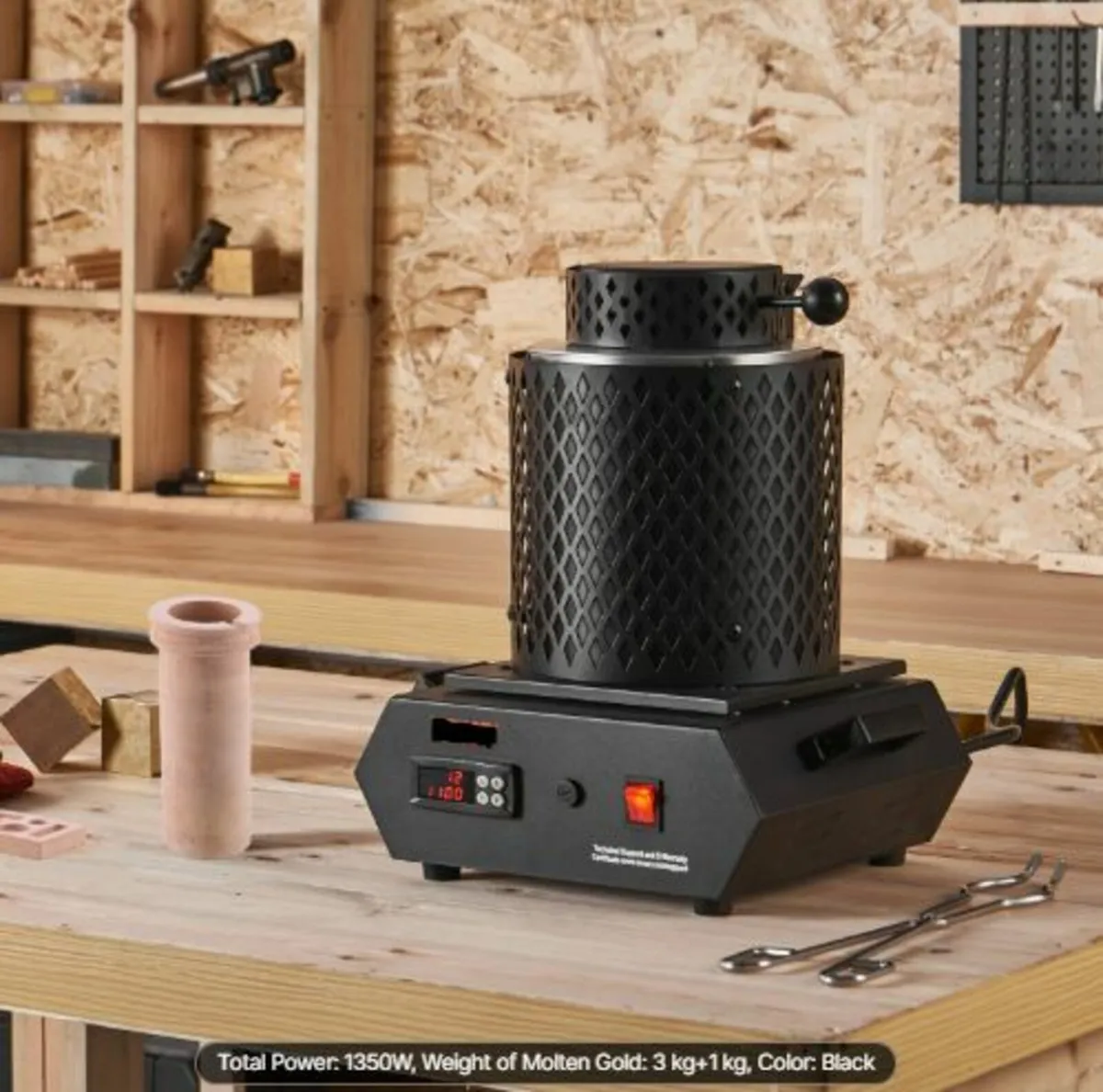 Gold Melting Furnace,1350W, 1150°C Max Temperature - Image 3
