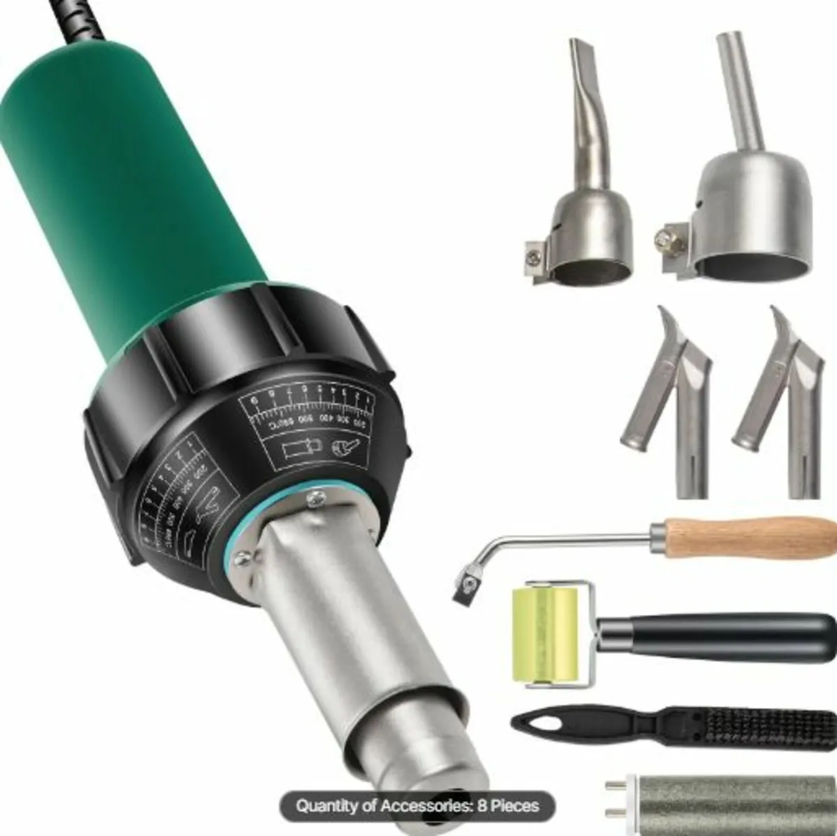 Roofing Welder,8 Pcs PVC Welding Gun,1600W Hot Air - Image 1