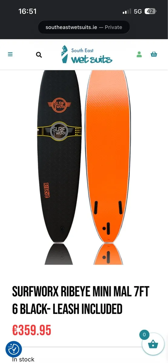 New Surfworx 7ft 6” foam surfboard - Image 1