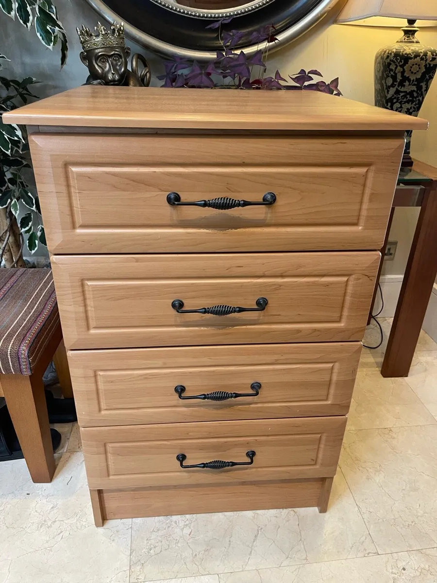 As New - Very Solid 4 Drawer Chest Of Drawers - Image 1