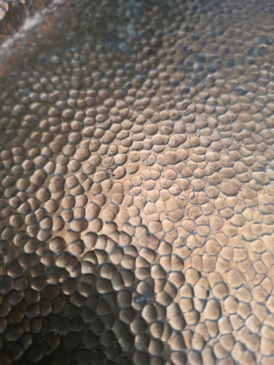 Vintage Hand-hammered Copper Serving Tray - Image 2
