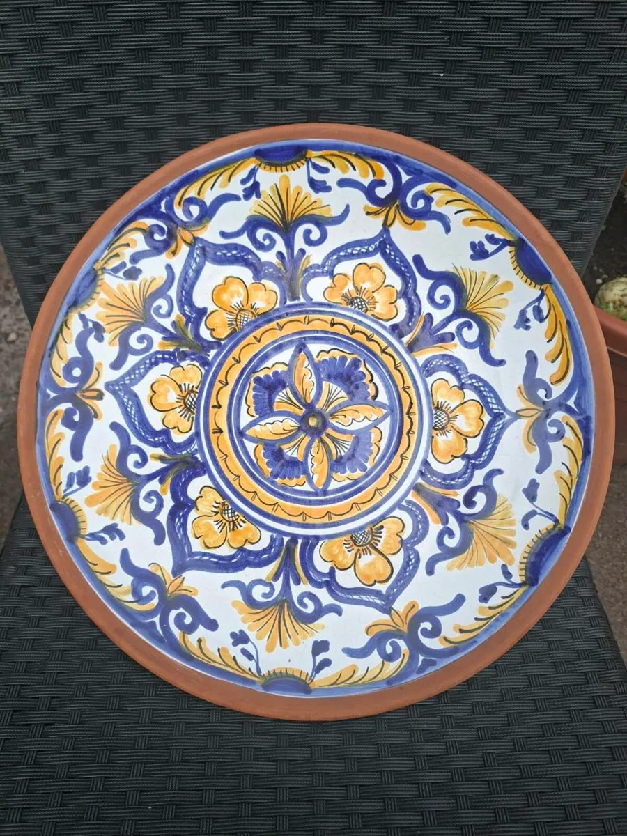 Hand-painted Italian Ceramic Plate - Image 1