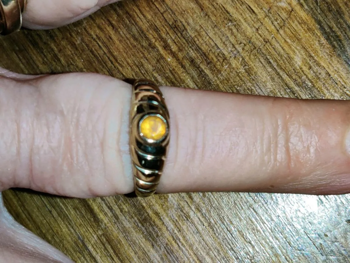 RARE ORANGE BERYL SAPPHIRE, 9CT Gold New Ring ! - Image 3