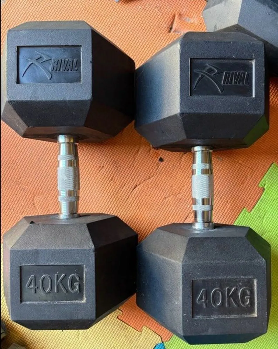 40kg Hex Dumbbell Set - Image 1