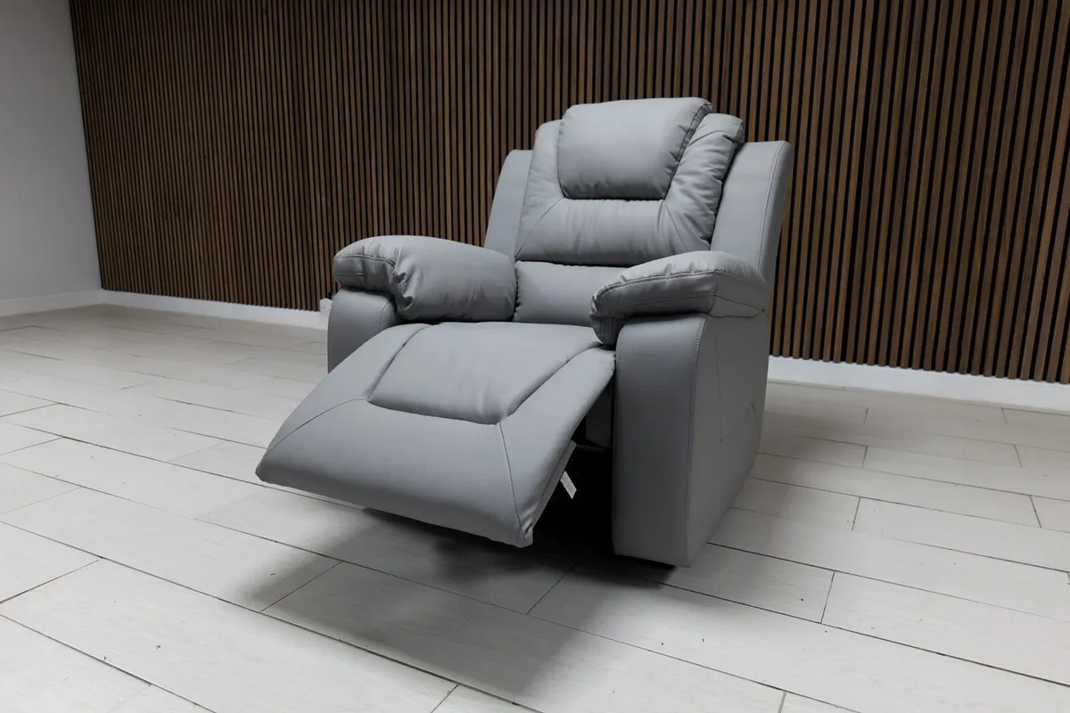 Axel 3+2 Manual Leather Recliner Sofa Sets - Image 4