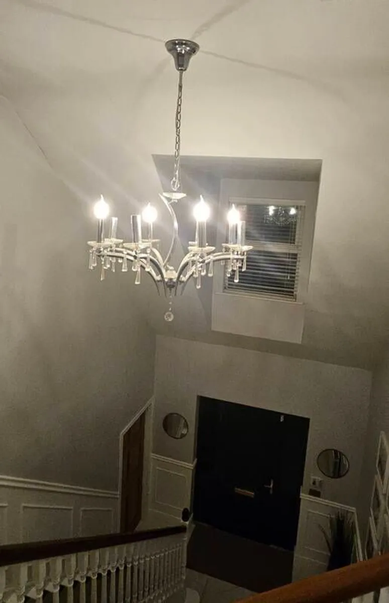 Genuine Wroxton 6 light Chandelier in Chrome - Image 3