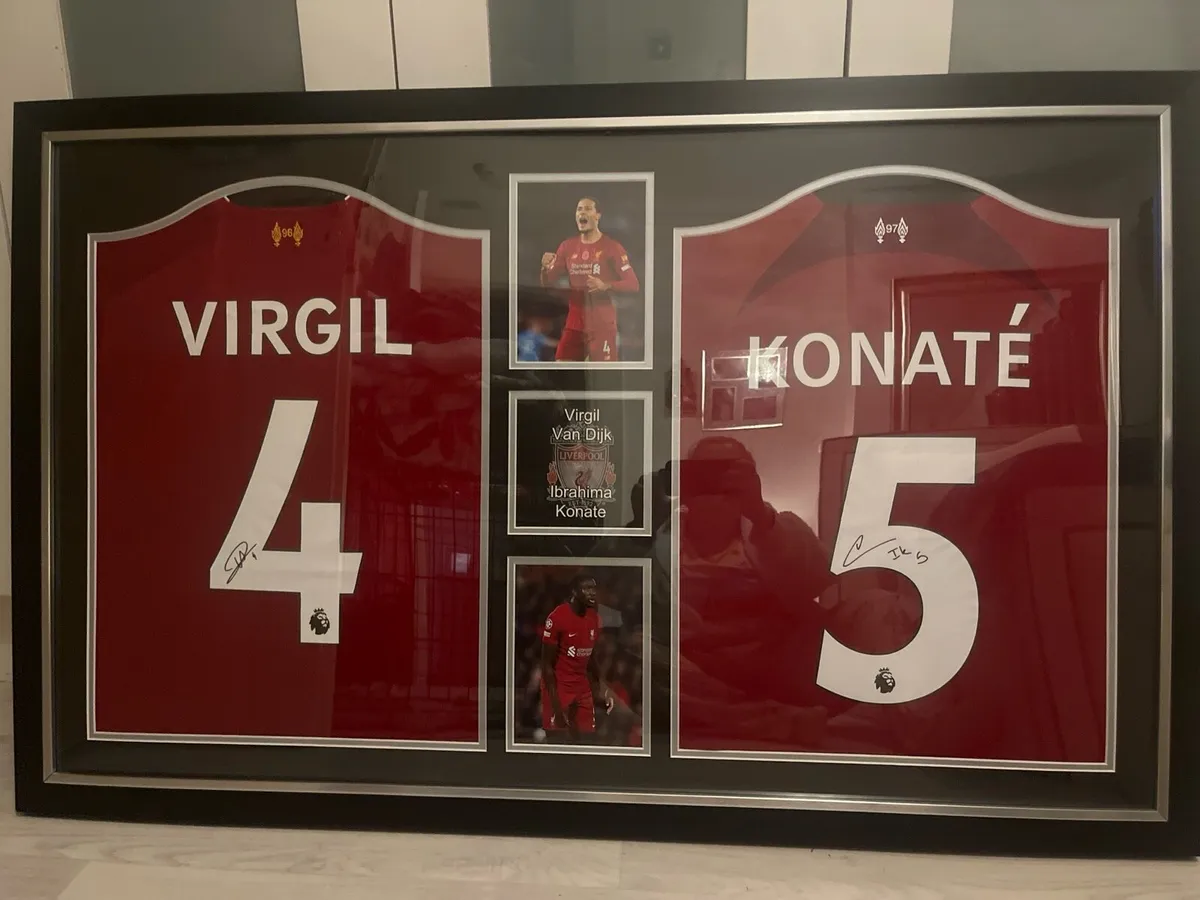 Liverpool framed jerseys - Image 1