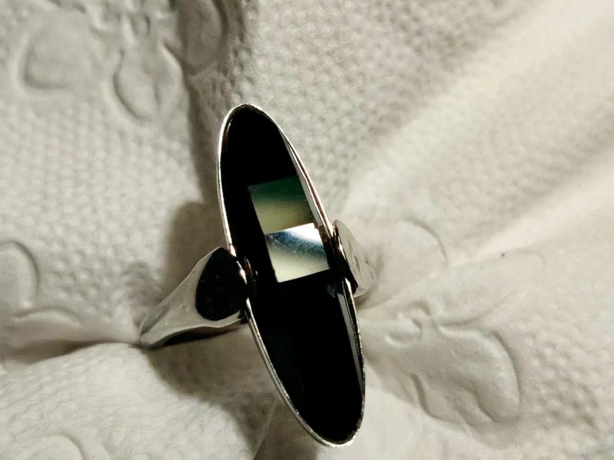 CALVIN KLEIN, Genuine Designer New Black Onyx Ring - Image 3