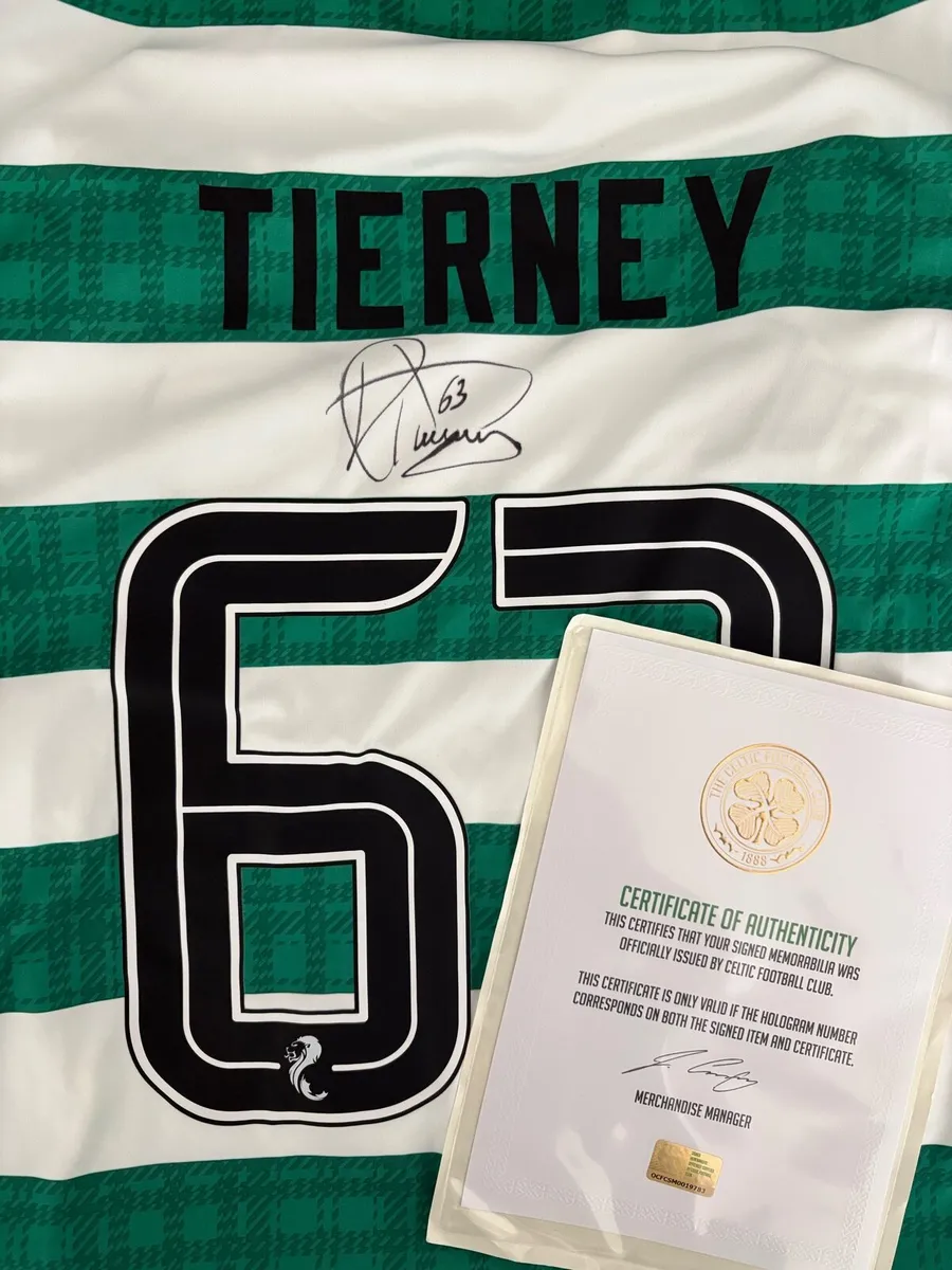 Signed Celtic Kieran Tierney Jersey