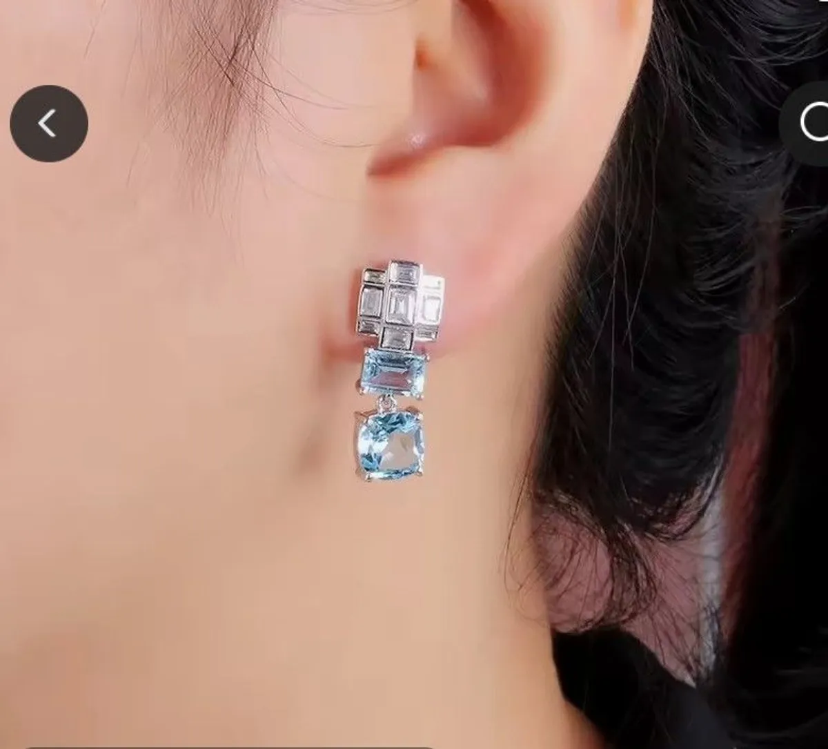 silver earrings - Image 2