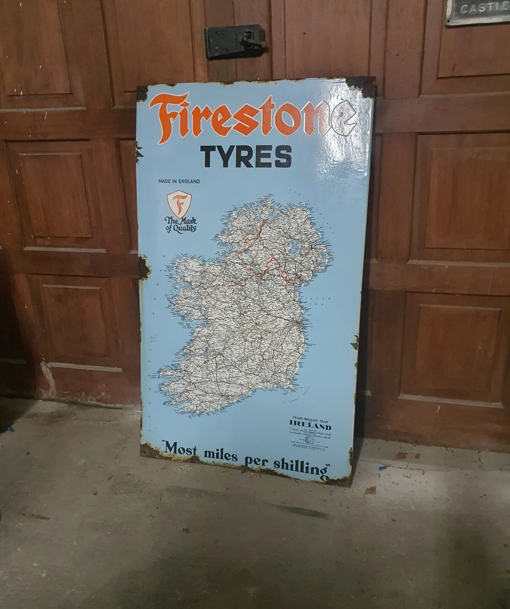Old Original enamel sign map of ireland - Image 1