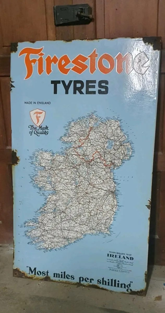 Old Original enamel sign map of ireland - Image 2