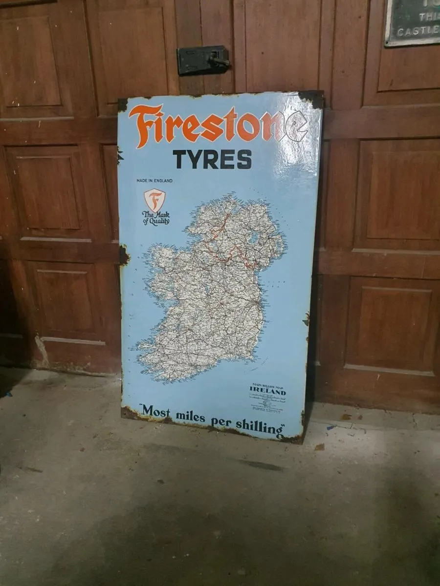 Old Original enamel sign map of ireland - Image 3