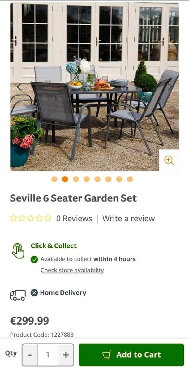 Seville 6 Seater Garden Table - Image 3