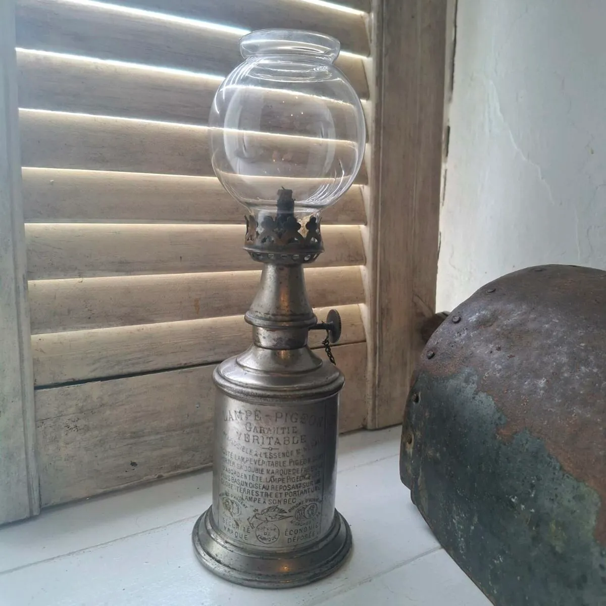 French Pigeon Oil Lamp - Image 1