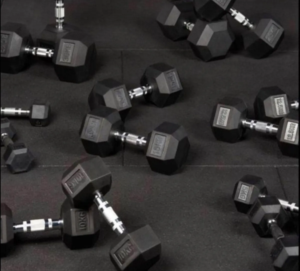 Hex Dumbbells 2.5kg - 25kg + storage (new) - Image 2
