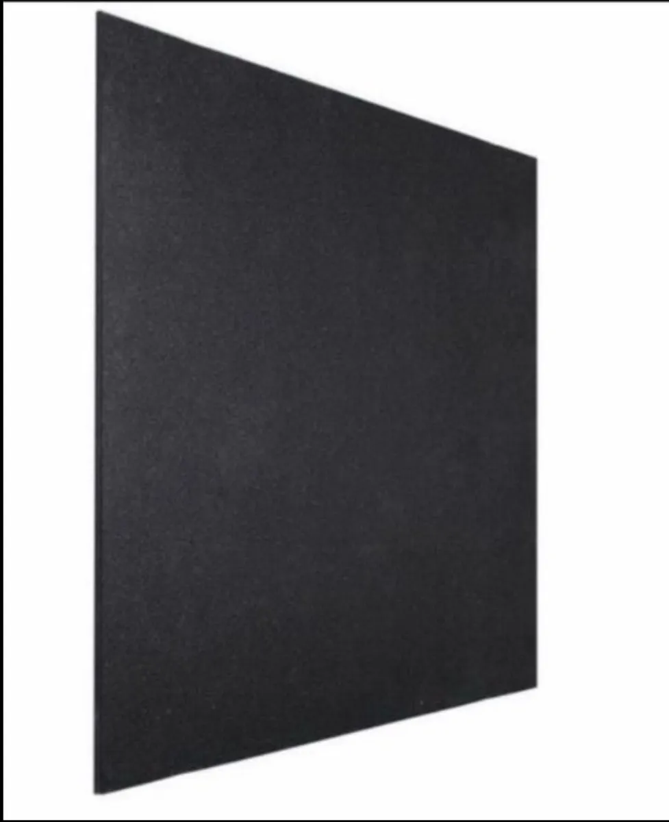 Rubber gym flooring 1m x 1m x 15mm thick black - Image 1