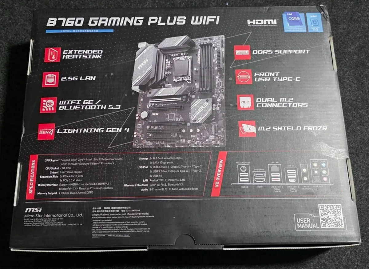 NEW MSI B760 Gaming Motherboard + I5-13600KF CPU - Image 3