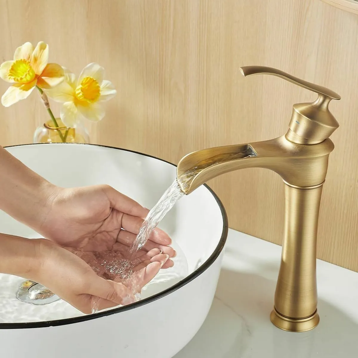 Waterfall Bathroom Basin Mixer Tap High Rise Taps for sale in Co ...