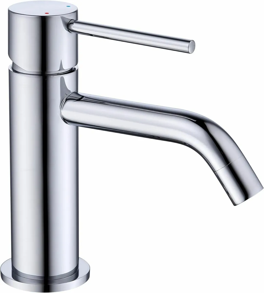 Modern Chrome Bathroom Sink Taps Slim Single - Image 1