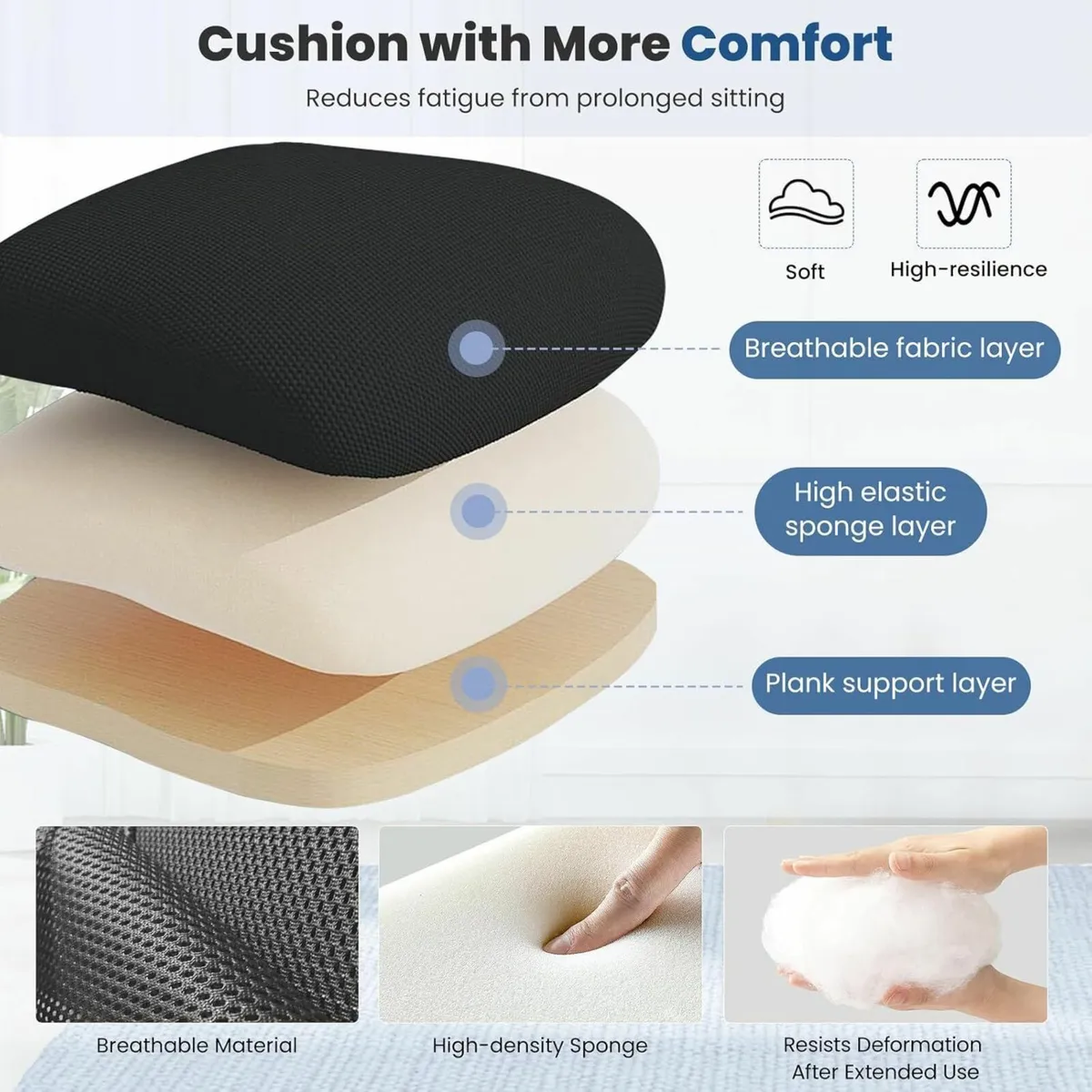 Ergonomic Office Chair Mesh Desk with Lumbar - Image 4