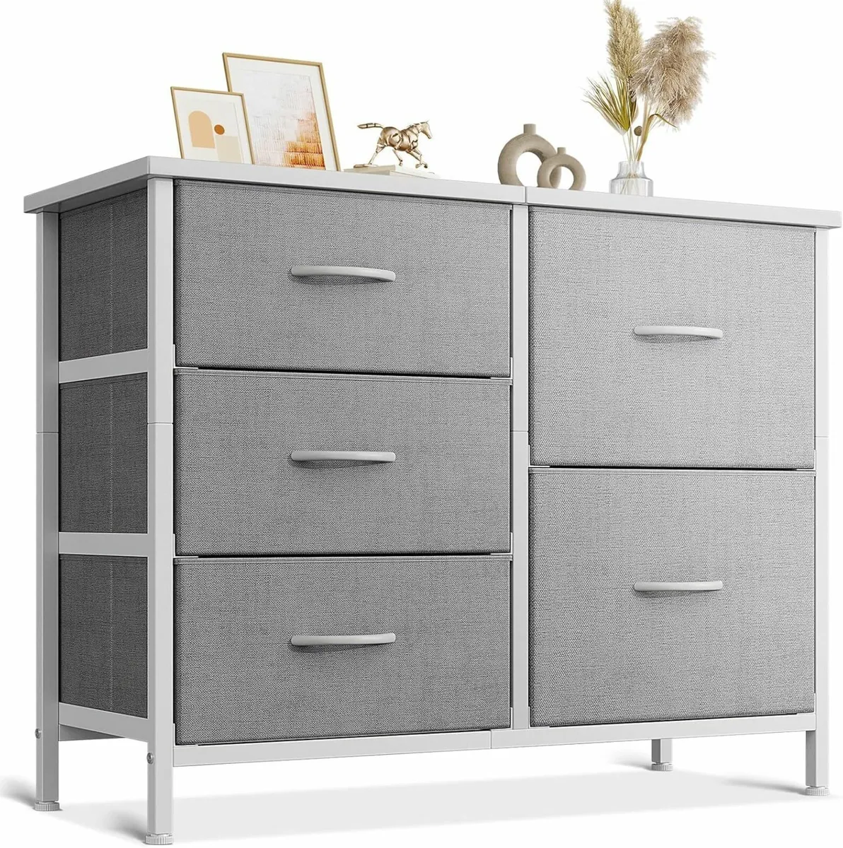 Small Chest of Drawers Bedroom with 5 Fabric 2 - Image 1