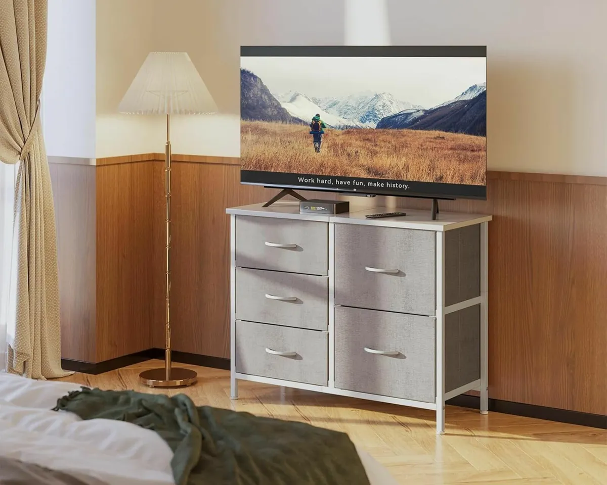 Small Chest of Drawers Bedroom with 5 Fabric 2 - Image 2