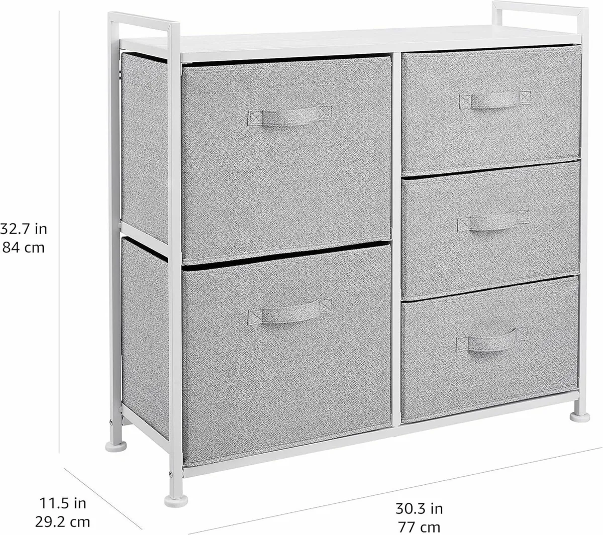 Fabric 5-Drawer Storage Organizer Unit for Closet - Image 3