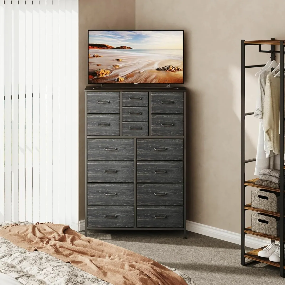 Chest of Drawers with Cupboard Storage Cabinet 15 - Image 4