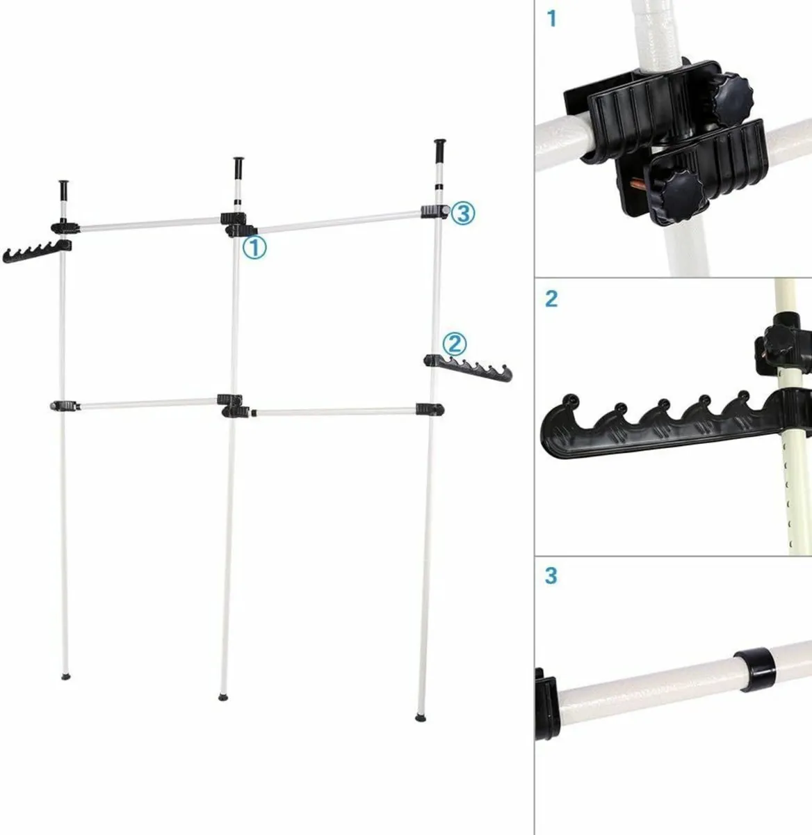 Heavy Duty Clothes Rack Telescopic Coat Hanger - Image 3