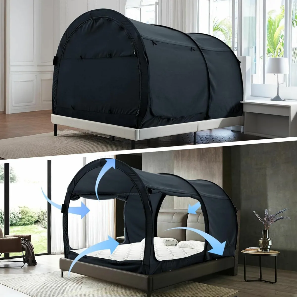 Bed Canopy Tent Privacy Space Double Size Frame - Image 1