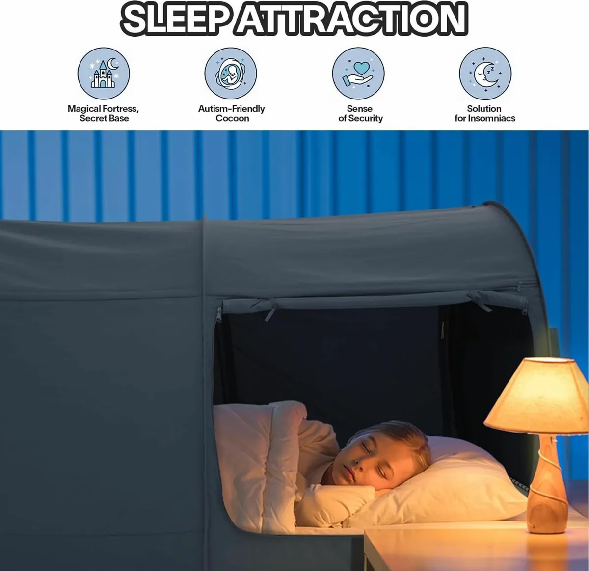 Bed Canopy Tent Privacy Space Double Size Frame - Image 2