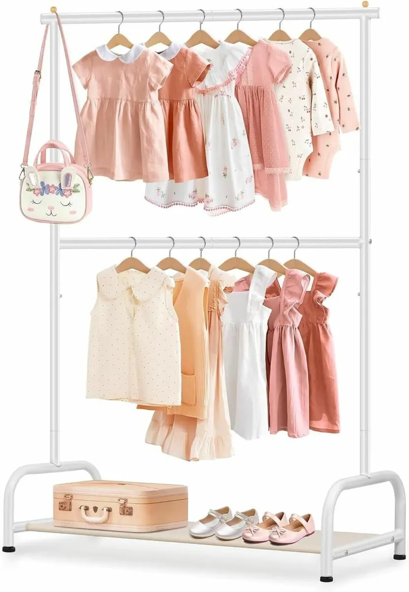 Children's Clothes Rack Small Double Rail with