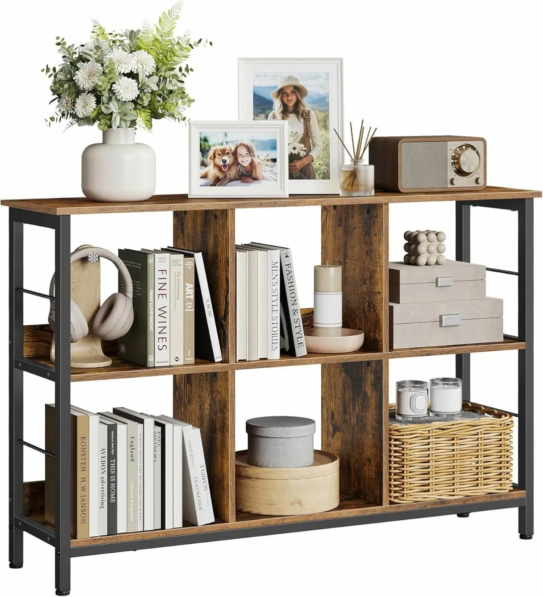 Bookshelf Shelf Unit 6 Compartments for Office - Image 1