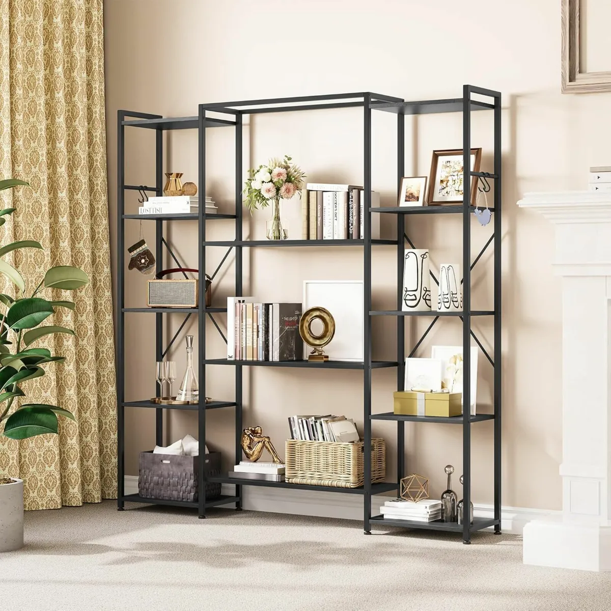Bookcase Industrial Book shelf with 13 Shelves - Image 1