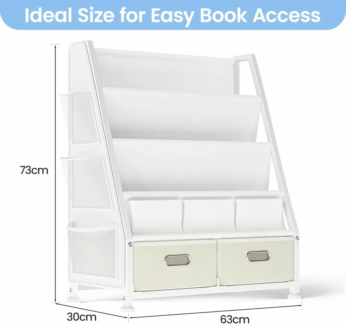 Kids Bookshelf and Toy Storage Organizer: 3-Tier - Image 2