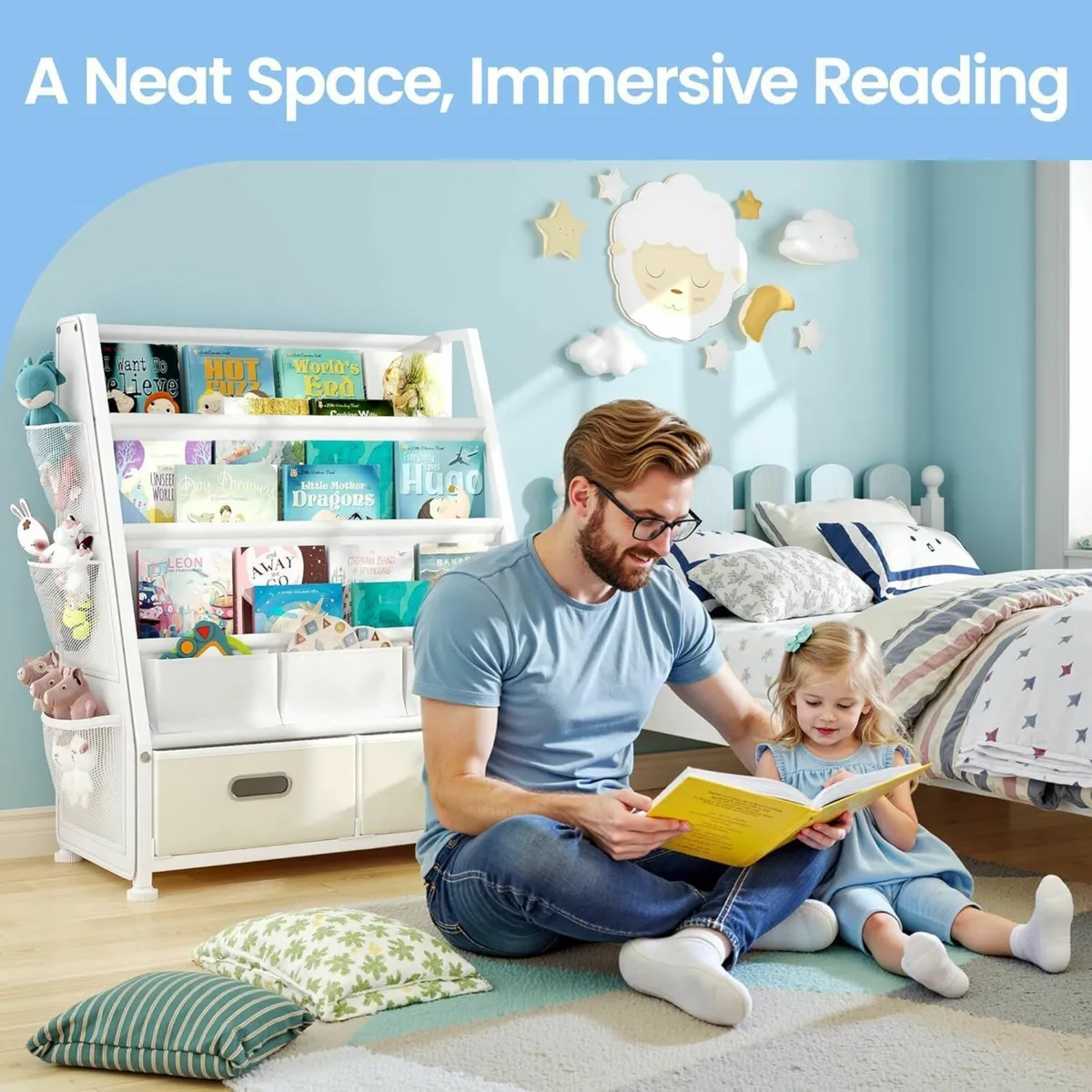 Kids Bookshelf and Toy Storage Organizer: 3-Tier - Image 3